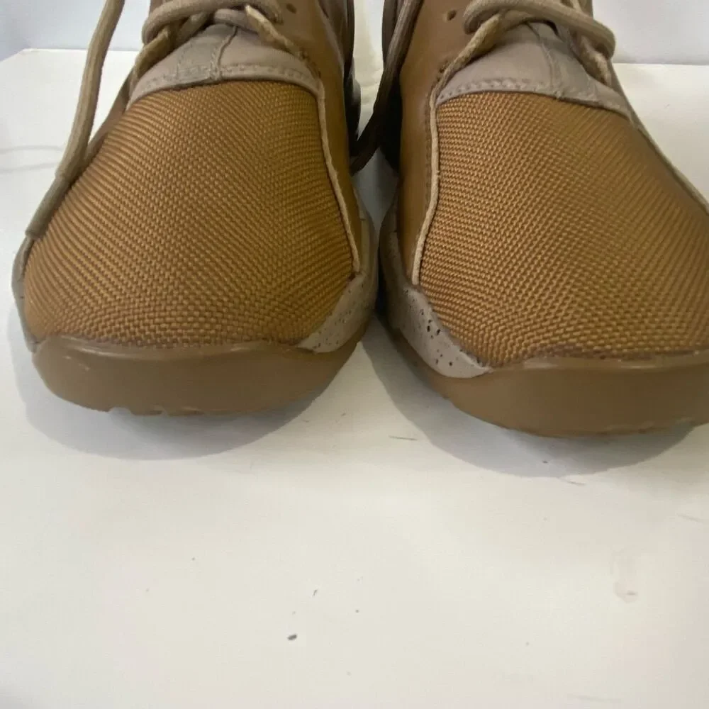 Nike Koth Ultra Mid Top GS Youth Tan Leather Lace Up Boots 859411-201 Size 5